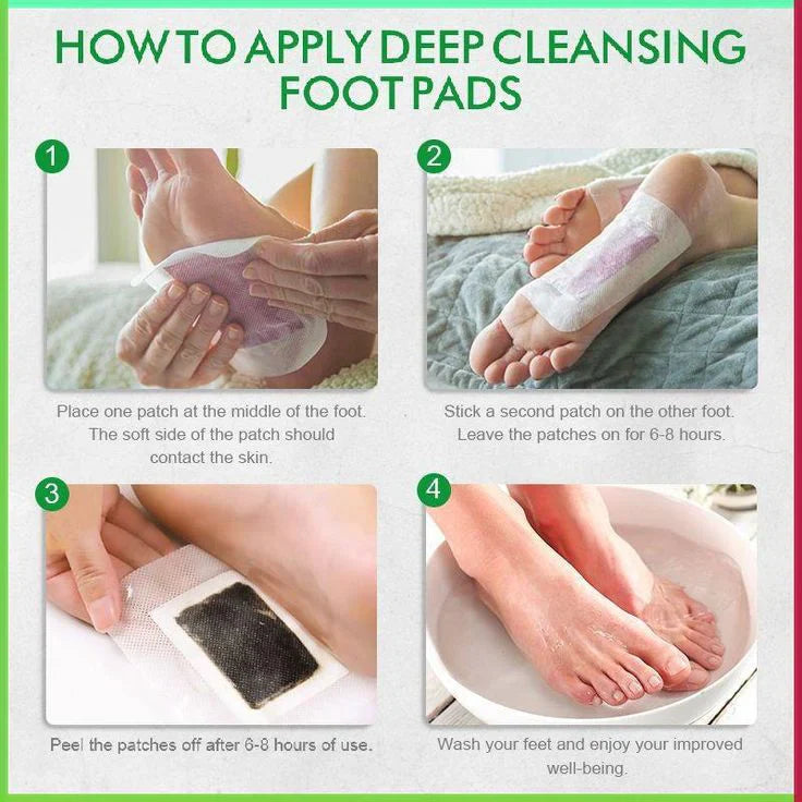 100% Herbal & Gentle Ingredient Detox Foot Pads